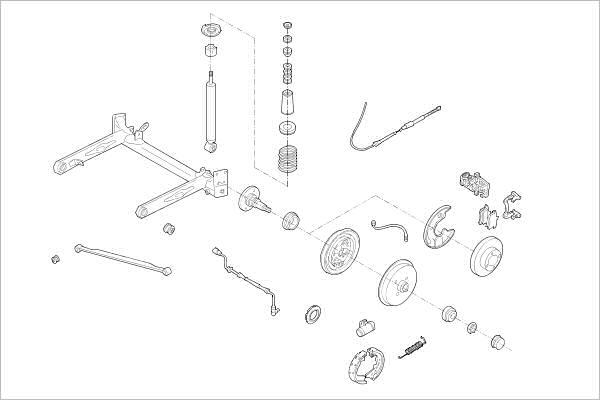 Delphi OE-AUDI-000001125-R - Підвіска колеса autocars.com.ua