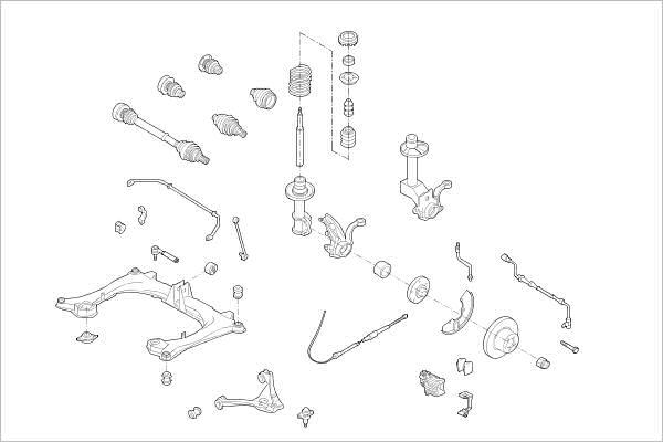 Delphi OE-AUDI-000001136-R - Підвіска колеса autocars.com.ua