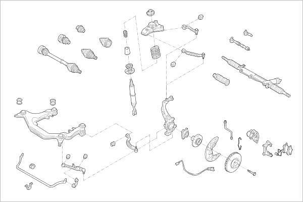 Delphi OE-AUDI-000016046-F - Підвіска колеса autocars.com.ua