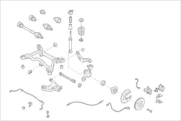 Delphi OE-AUDI-000017156-R - Підвіска колеса autocars.com.ua