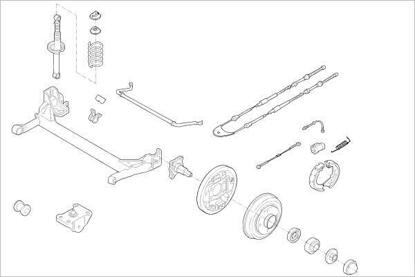 Delphi OE-FORD-000001075-R - Підвіска колеса autocars.com.ua