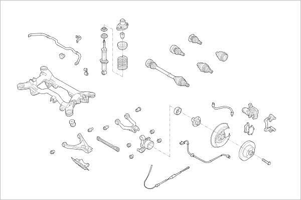 Delphi OE-VW-000008443-R - Подвеска колеса avtokuzovplus.com.ua