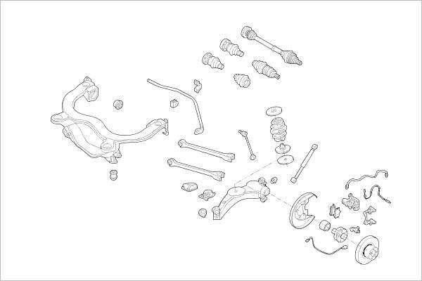 Delphi OE-VW-000014725-R - Підвіска колеса autocars.com.ua