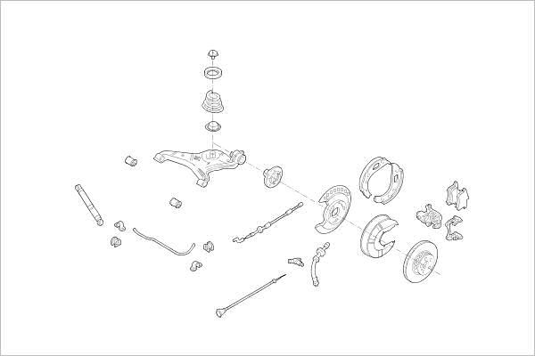 Delphi OE-VW-000017360-R - Підвіска колеса autocars.com.ua