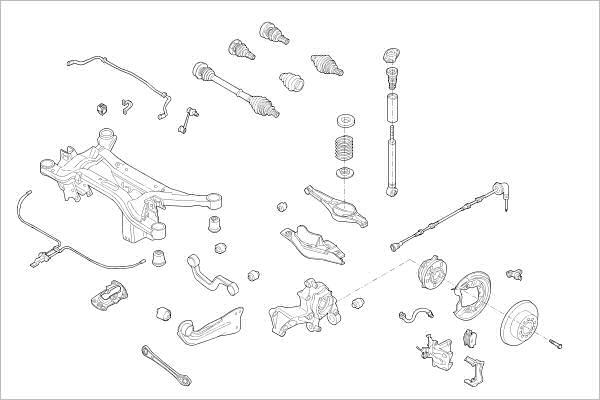 Delphi OE-VW-000018384-R - Підвіска колеса autocars.com.ua