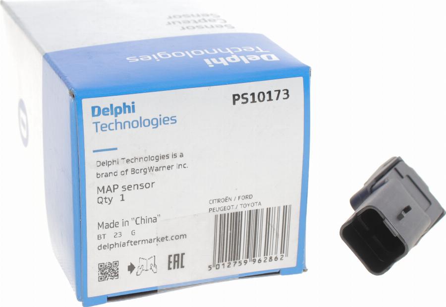 Delphi PS10173 - Датчик, тиск у впускний трубі autocars.com.ua