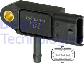 Delphi PS10228 - Датчик, тиск у впускний трубі autocars.com.ua