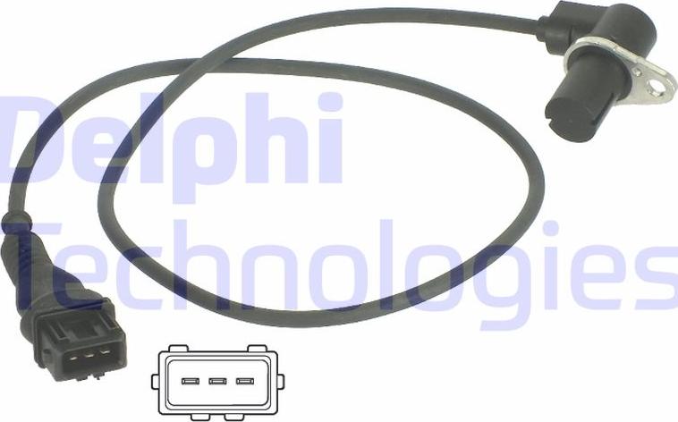 Delphi SS10893 - Датчик імпульсів, колінчастий вал autocars.com.ua