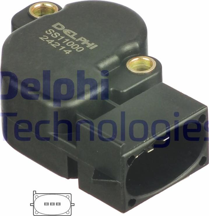 Delphi SS11000-12B1 - Датчик, положення дросельної заслінки autocars.com.ua