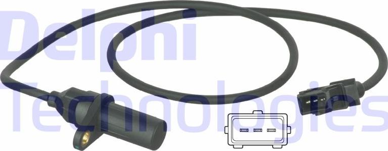 Delphi SS11157 - Датчик імпульсів, колінчастий вал autocars.com.ua