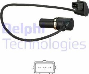 Delphi SS11255 - Датчик імпульсів, колінчастий вал autocars.com.ua