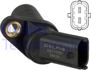 Delphi SS11335 - Датчик импульсов, коленвал avtokuzovplus.com.ua