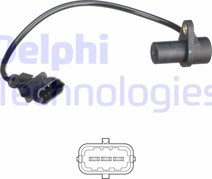 Delphi SS11491 - Датчик імпульсів, колінчастий вал autocars.com.ua