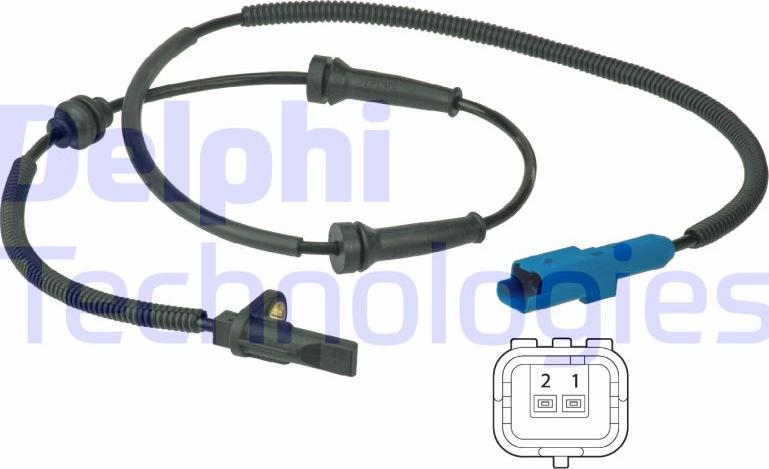 Delphi SS20390 - Датчик ABS, частота обертання колеса autocars.com.ua