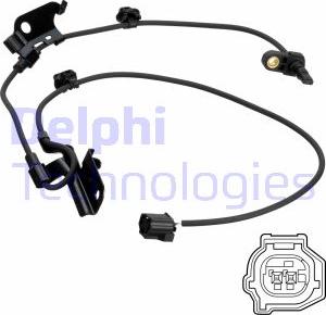 Delphi SS20466 - Датчик ABS, частота вращения колеса avtokuzovplus.com.ua