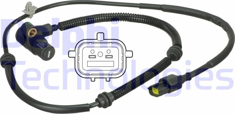Delphi SS20516 - Датчик ABS, частота обертання колеса autocars.com.ua