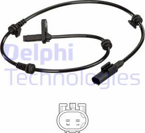 Delphi SS20552 - Датчик ABS, частота обертання колеса autocars.com.ua