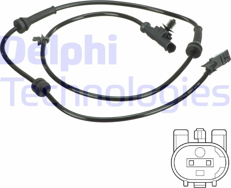 Delphi SS20616 - Датчик ABS, частота обертання колеса autocars.com.ua