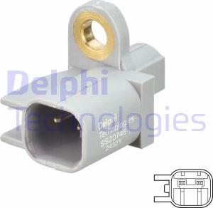 Delphi SS20746 - Датчик ABS, частота вращения колеса avtokuzovplus.com.ua