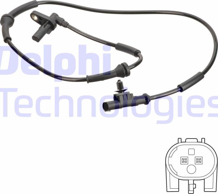 Delphi SS20776 - Датчик ABS, частота обертання колеса autocars.com.ua