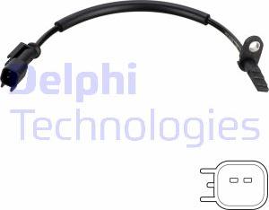 Delphi SS20779 - Датчик ABS, частота вращения колеса avtokuzovplus.com.ua