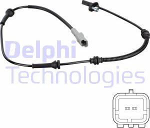 Delphi SS20780 - Датчик ABS, частота вращения колеса avtokuzovplus.com.ua