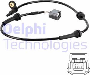 Delphi SS20802 - Датчик ABS, частота обертання колеса autocars.com.ua