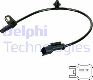 Delphi SS20805 - Датчик ABS, частота вращения колеса avtokuzovplus.com.ua