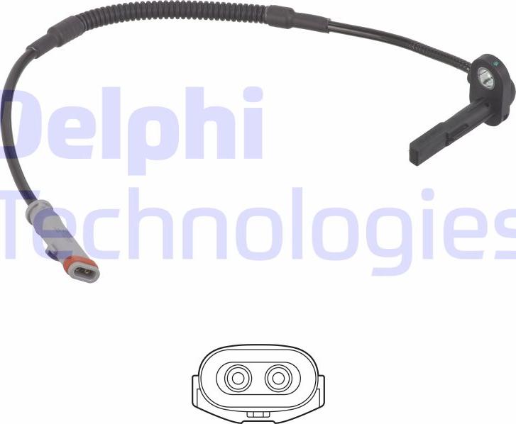 Delphi SS21252-12B1 - Датчик ABS, частота обертання колеса autocars.com.ua