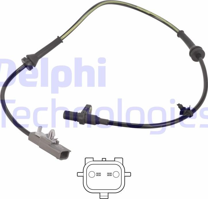 Delphi SS21256-12B1 - Датчик ABS, частота обертання колеса autocars.com.ua