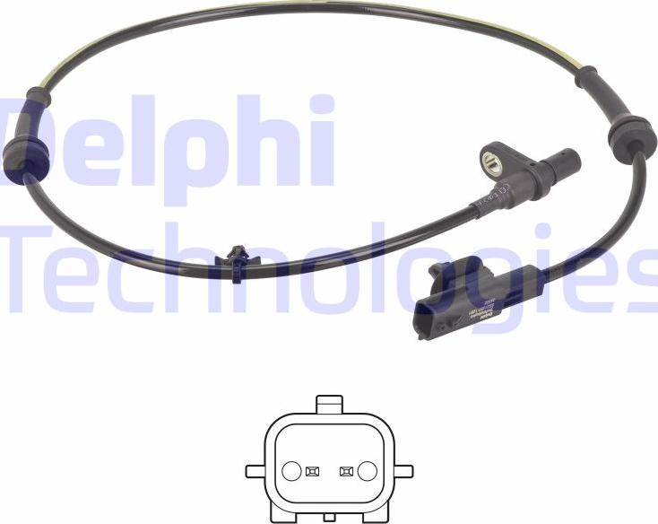 Delphi SS21257-12B1 - Датчик ABS, частота обертання колеса autocars.com.ua