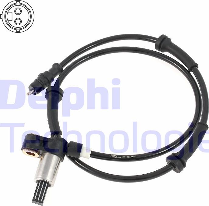 Delphi SS21263-12B1 - Датчик ABS, частота обертання колеса autocars.com.ua