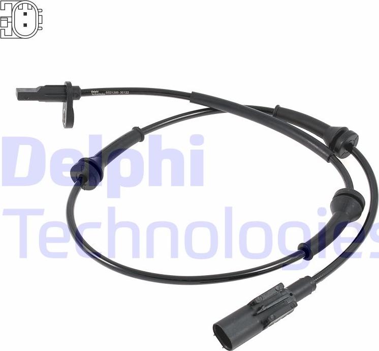 Delphi SS21265-12B1 - Датчик ABS, частота вращения колеса avtokuzovplus.com.ua