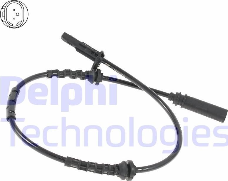 Delphi SS21266-12B1 - Датчик ABS, частота обертання колеса autocars.com.ua