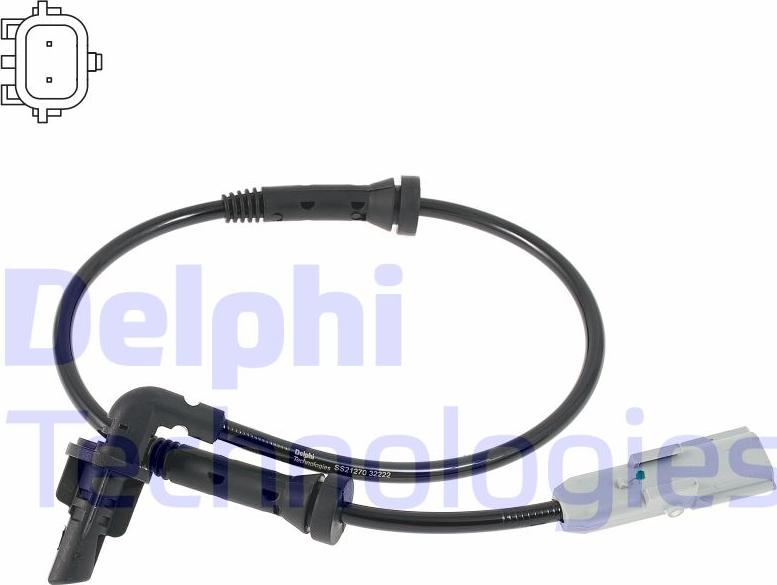 Delphi SS21270-12B1 - Датчик ABS, частота вращения колеса autodnr.net