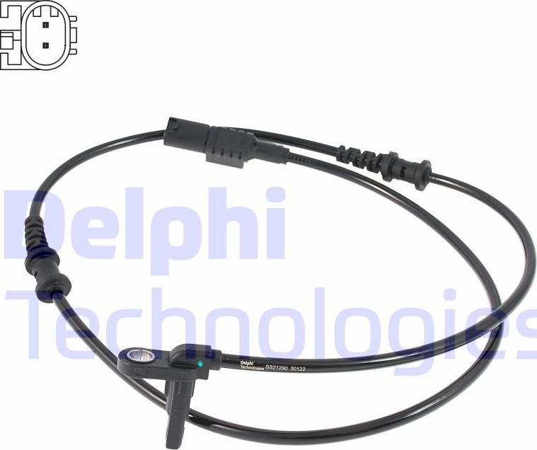 Delphi SS21290-12B1 - Датчик ABS, частота вращения колеса autodnr.net