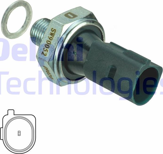 Delphi SW90052 - Датчик, тиск масла autocars.com.ua