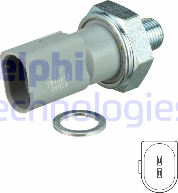 Delphi SW90053 - Датчик, тиск масла autocars.com.ua