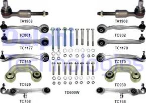 Delphi TC1400KIT-11B1 - Ремкомплект, поперечний важіль підвіски autocars.com.ua