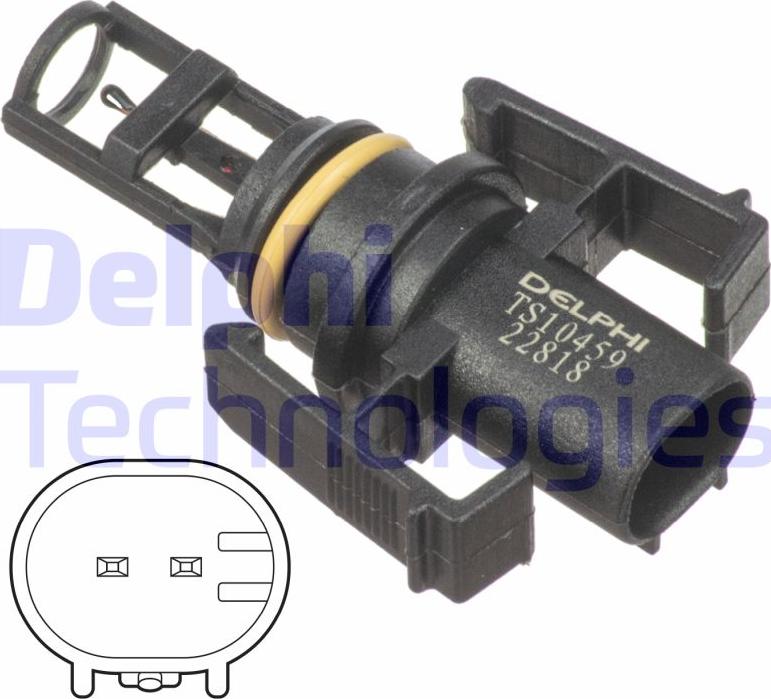Delphi TS10459 - Датчик, температура впускається autocars.com.ua
