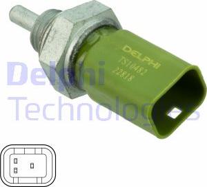 Delphi TS10482 - Датчик, температура охлаждающей жидкости avtokuzovplus.com.ua