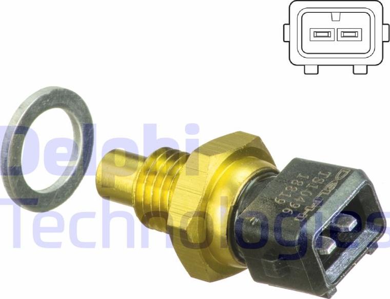 Delphi TS10496 - Датчик, температура охолоджуючої рідини autocars.com.ua