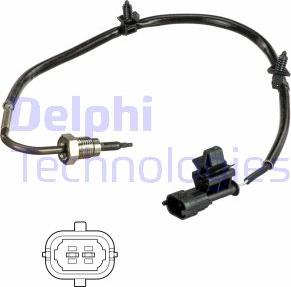 Delphi TS30142 - Датчик, температура вихлопних газів autocars.com.ua
