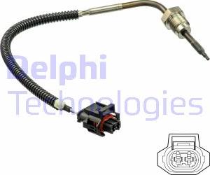 Delphi TS30198 - Датчик, температура выхлопных газов avtokuzovplus.com.ua