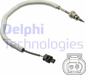 Delphi TS30250 - Датчик, температура вихлопних газів autocars.com.ua