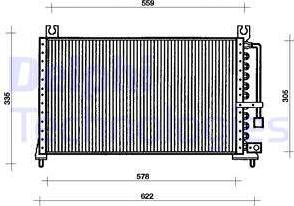 Delphi TSP0225034 - Конденсатор, кондиціонер autocars.com.ua