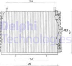 Delphi TSP0225039 - Конденсатор, кондиціонер autocars.com.ua