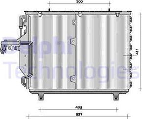 Delphi TSP0225041 - Конденсатор, кондиціонер autocars.com.ua