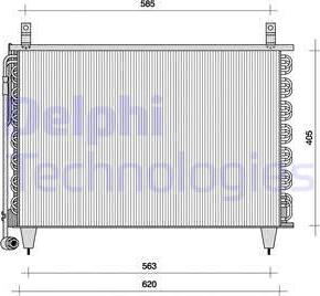 Delphi TSP0225042 - Конденсатор, кондиціонер autocars.com.ua