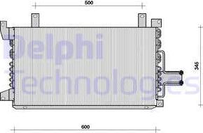 Delphi TSP0225058 - Конденсатор, кондиціонер autocars.com.ua